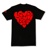 Black and Red Love Yourself Tee